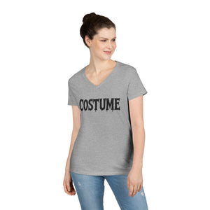 Halloween Costume Ladies' V-Neck T-Shirt, Spooky Shirt, Women's Top, Trick or Treat Tee, Halloween Gift, Casual Wear