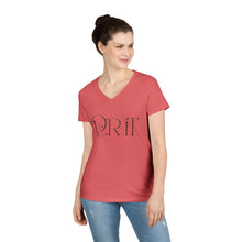 Load image into Gallery viewer, Over it ladies V-neck T-shirt