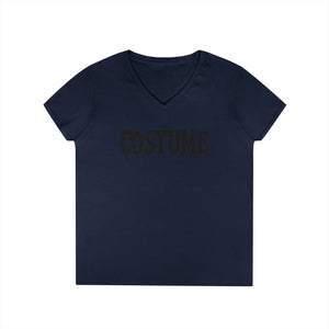 Halloween Costume Ladies' V-Neck T-Shirt, Spooky Shirt, Women's Top, Trick or Treat Tee, Halloween Gift, Casual Wear