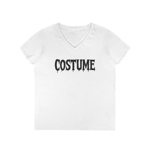 Halloween Costume Ladies' V-Neck T-Shirt, Spooky Shirt, Women's Top, Trick or Treat Tee, Halloween Gift, Casual Wear