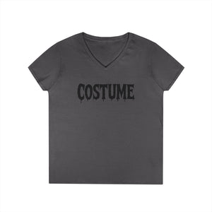Halloween Costume Ladies' V-Neck T-Shirt, Spooky Shirt, Women's Top, Trick or Treat Tee, Halloween Gift, Casual Wear