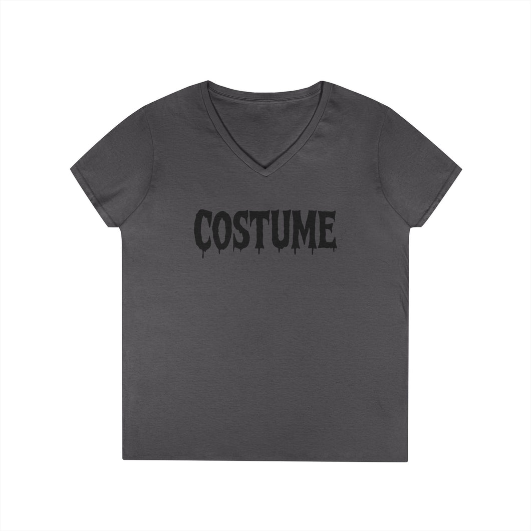 Halloween Costume Ladies' V-Neck T-Shirt, Spooky Shirt, Women's Top, Trick or Treat Tee, Halloween Gift, Casual Wear