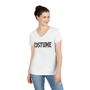 Halloween Costume Ladies' V-Neck T-Shirt, Spooky Shirt, Women's Top, Trick or Treat Tee, Halloween Gift, Casual Wear