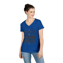 Load image into Gallery viewer, Running Late Is My Cardio Ladies&#39; V-Neck T-Shirt