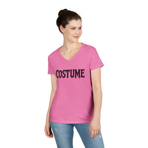 Halloween Costume Ladies' V-Neck T-Shirt, Spooky Shirt, Women's Top, Trick or Treat Tee, Halloween Gift, Casual Wear